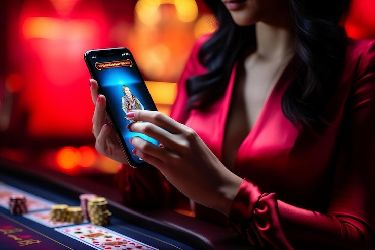 Tampilan meja Dragon Tiger dengan dealer dan kartu-kartu di platform joki188