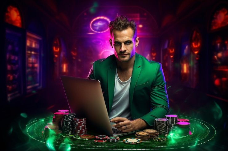 Studio produksi live-dealer Kode Alam dengan dealer profesional dan kamera HD